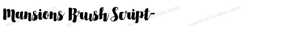 Mansions Brush Script字体转换